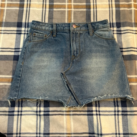 Forever 21 Dresses & Skirts - Forever 21 Light Blue Denim Skirt with Contrast Topstitching